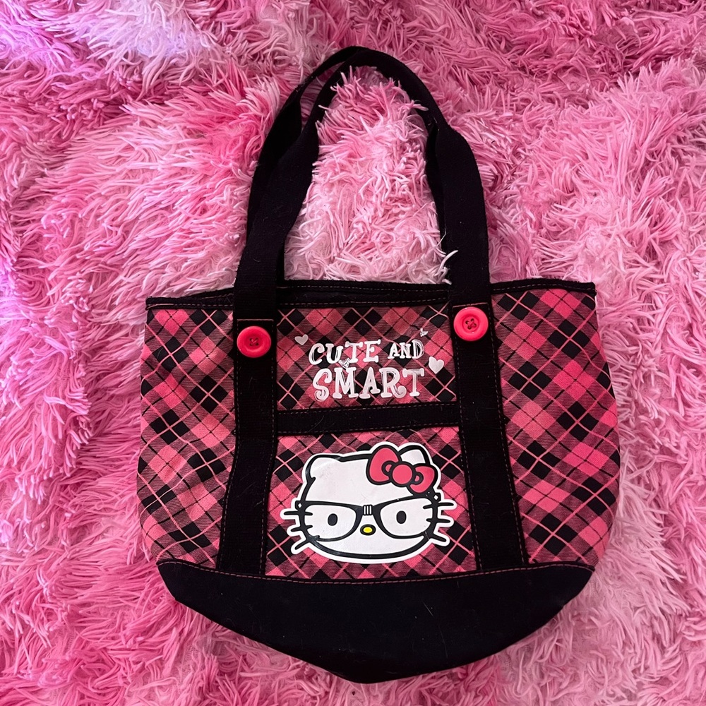 Vintage Hello Kitty Pink and Black Tote Bag